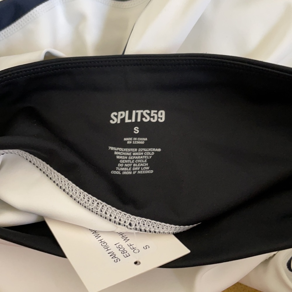 Splits59 - High Waist 7/8 Legging in Off White